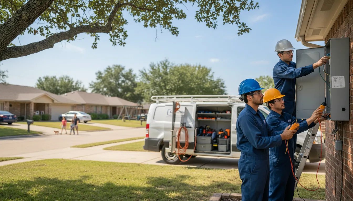 Certified electrician providing emergency electrical services in Wing, AL